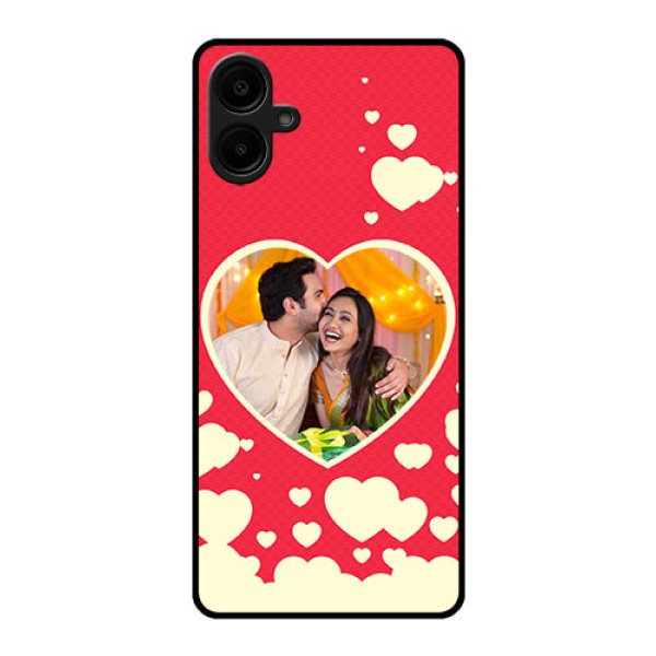 Galaxy M06 Custom Glass Phone Case - Love Symbols Phone Cover Design