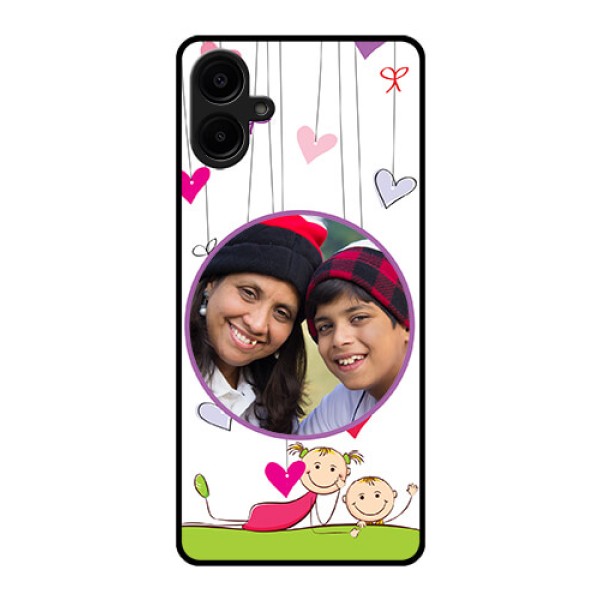 Galaxy M06 Custom Glass Phone Case - Cute Kids Phone Case Design