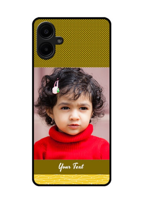 Galaxy M06 Custom Glass Phone Case - Simple Green Color Design