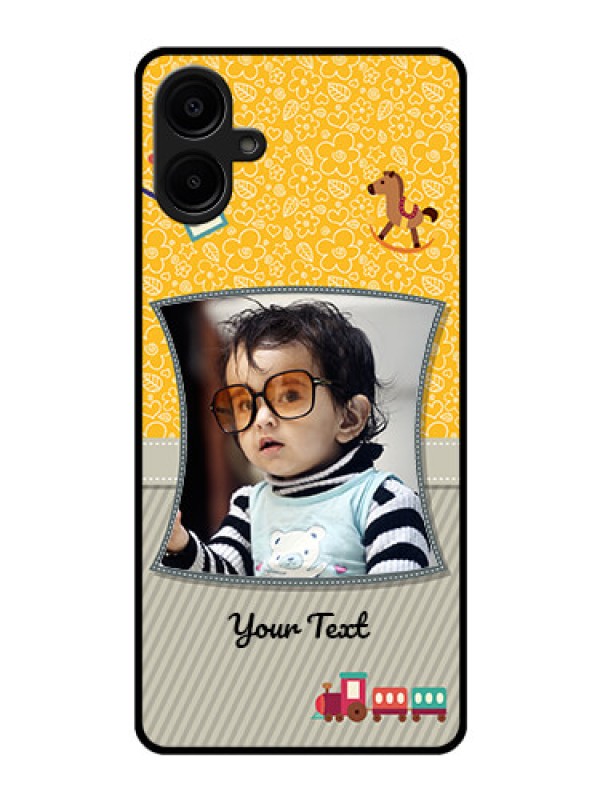 Custom Galaxy M06 Custom Glass Phone Case - Baby Picture Upload Design