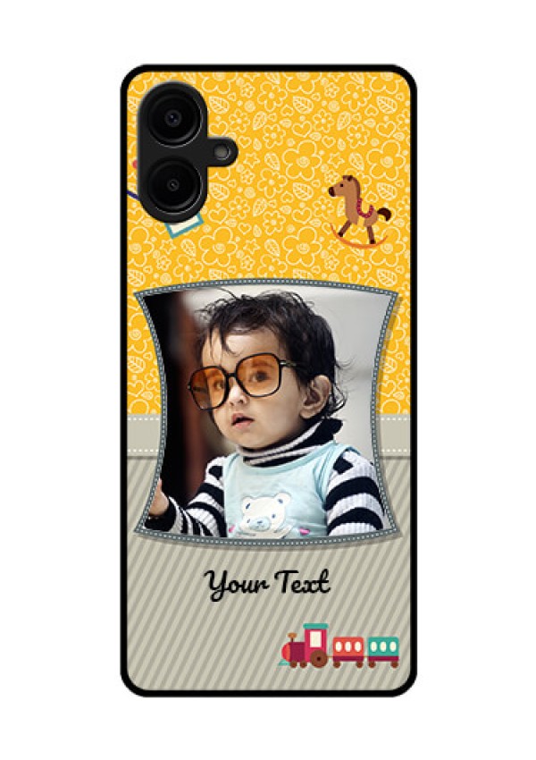 Galaxy M06 Custom Glass Phone Case - Baby Picture Upload Design