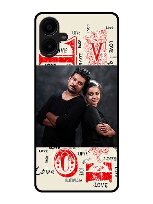 Custom Galaxy M06 Custom Glass Phone Case - Trendy Love Design Case