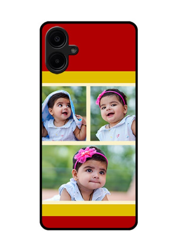Galaxy M06 Custom Glass Phone Case - Multiple Pic Upload Design