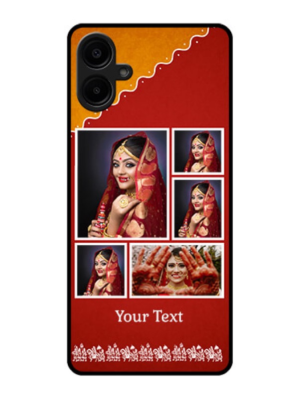 Custom Galaxy M06 Custom Glass Phone Case - Wedding Pic Upload Design