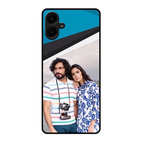 Galaxy M06 Custom Glass Phone Case - Simple Pattern Photo Upload Design Galaxy M06 Custom Glass Phone Case - Simple Pattern Photo Upload Design