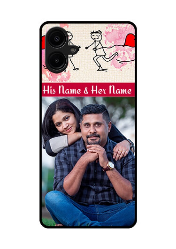 Galaxy M06 Custom Glass Phone Case - You And Me Case Design