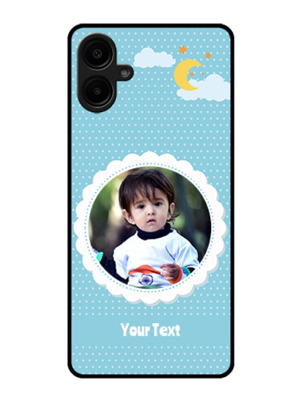 Custom Galaxy M06 Custom Glass Phone Case - Violet Pattern Design