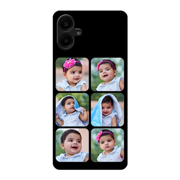 Galaxy M06 Custom Glass Phone Case - Multiple Pictures Design