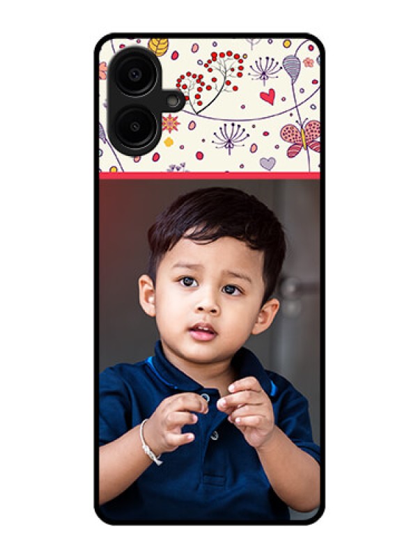 Custom Galaxy M06 Custom Glass Phone Case - Premium Floral Design