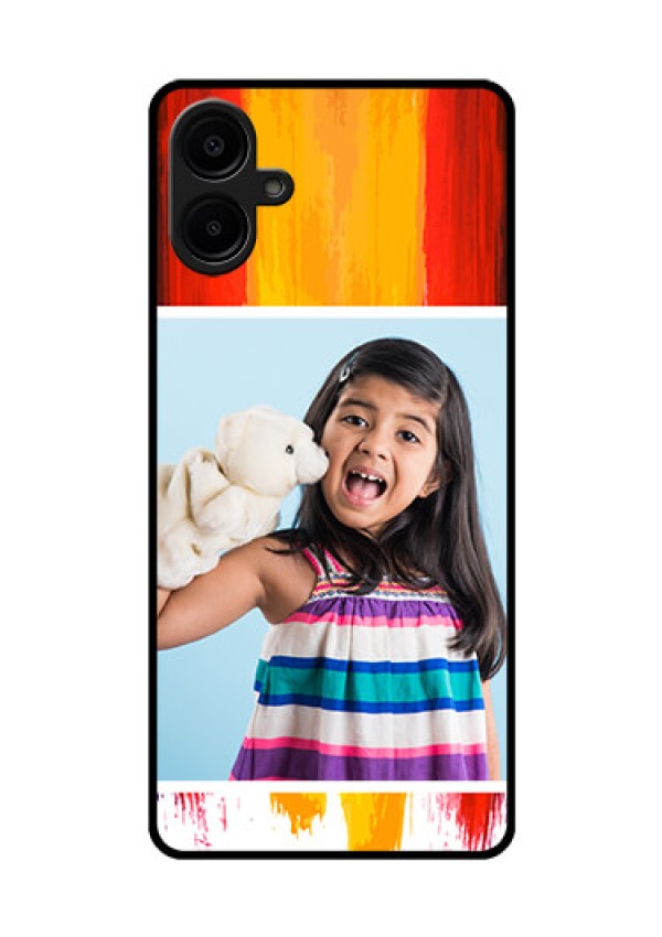 Galaxy M06 Custom Glass Phone Case - Multi Color Design