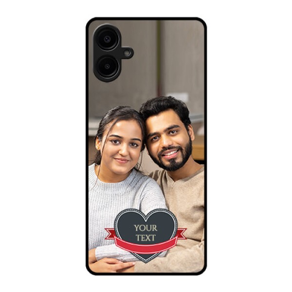 Galaxy M06 Custom Glass Phone Case - Just Married Couple Design