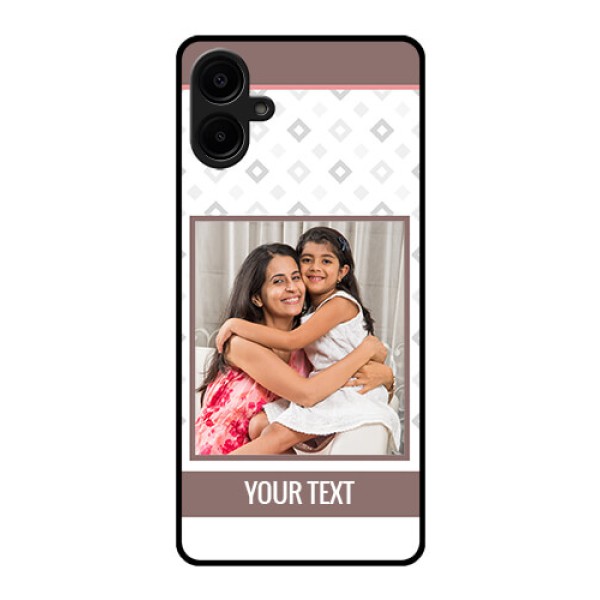 Galaxy M06 Custom Glass Phone Case - Simple Diamond Design