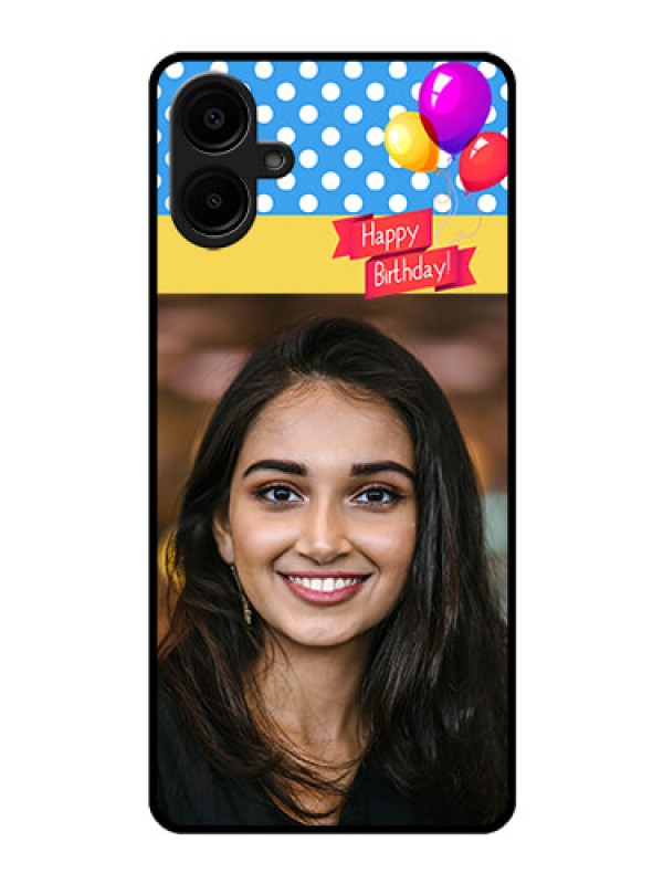 Custom Galaxy M06 Custom Glass Phone Case - Happy Birthday Design