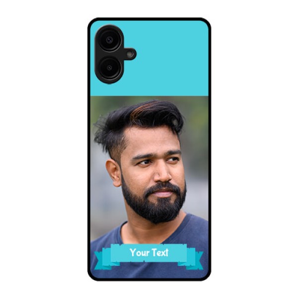 Galaxy M06 Custom Glass Phone Case - Blue Color Design Galaxy M06 Custom Glass Phone Case - Blue Color Design