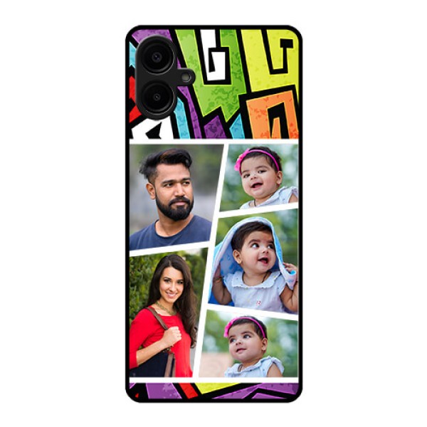 Galaxy M06 Custom Glass Phone Case - Graffiti Pattern Design