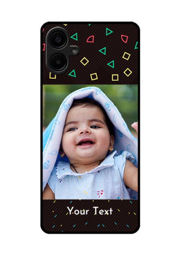 Galaxy M06 Custom Glass Phone Case - With Confetti Birthday Design