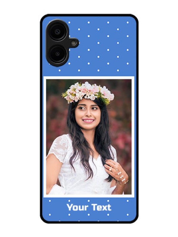 Custom Galaxy M06 Custom Glass Phone Case - Polka Dots Design