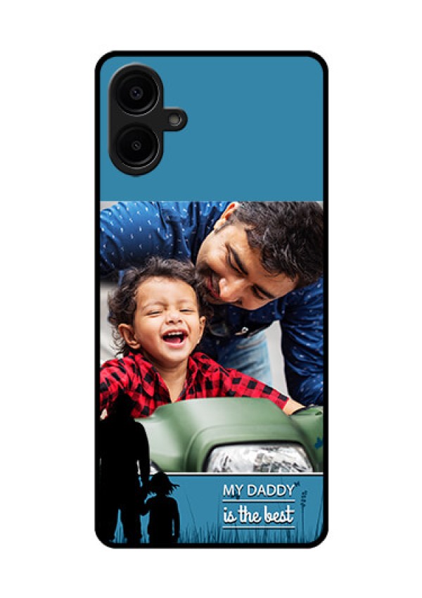 Galaxy M06 Custom Glass Phone Case - Best Dad Design