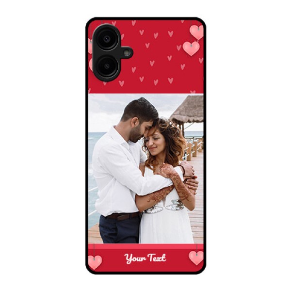 Galaxy M06 Custom Glass Phone Case - Valentines Day Design