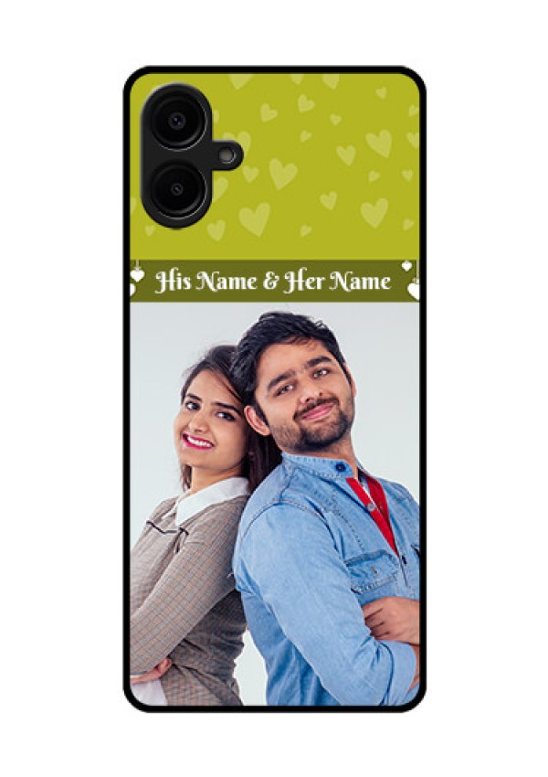 Galaxy M06 Custom Glass Phone Case - You and Me Heart Design
