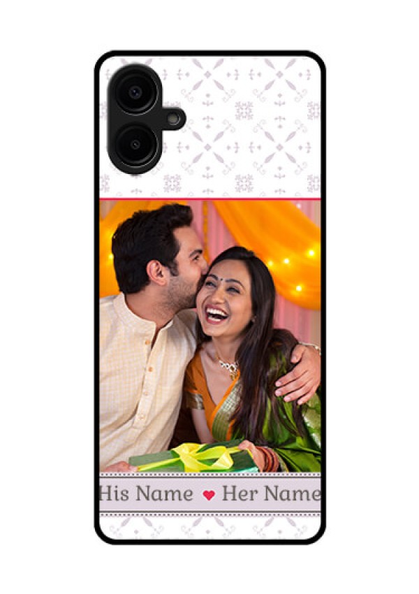 Galaxy M06 Custom Glass Phone Case - With Photo And Ethnic Design