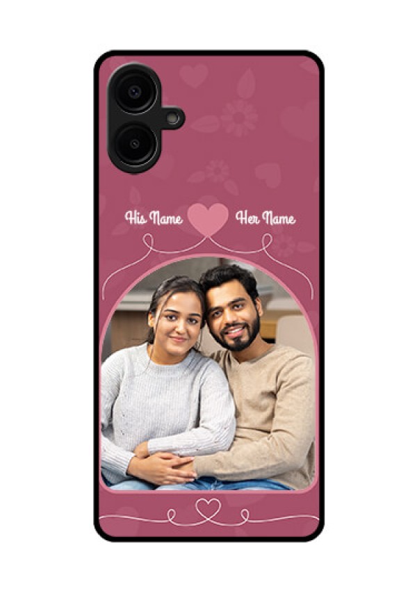 Galaxy M06 Custom Glass Phone Case - Love Floral Design