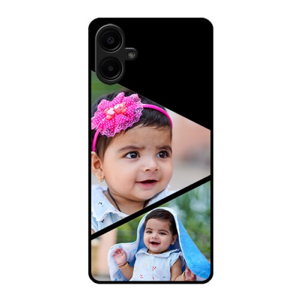 Galaxy M06 Custom Glass Phone Case - Semi Cut Design