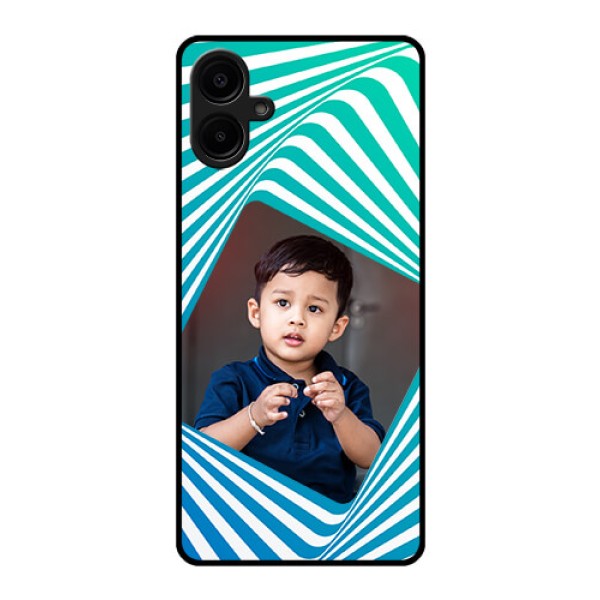 Galaxy M06 Custom Glass Phone Case - Abstract Spiral Design
