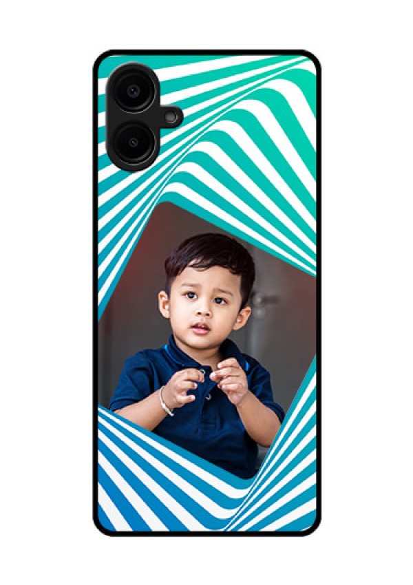 Galaxy M06 Custom Glass Phone Case - Abstract Spiral Design