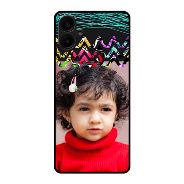 Galaxy M06 Custom Glass Phone Case - Neon Abstract Design
