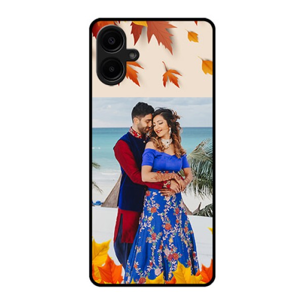 Galaxy M06 Custom Glass Phone Case - Autumn Maple Leaves Design Galaxy M06 Custom Glass Phone Case - Autumn Maple Leaves Design