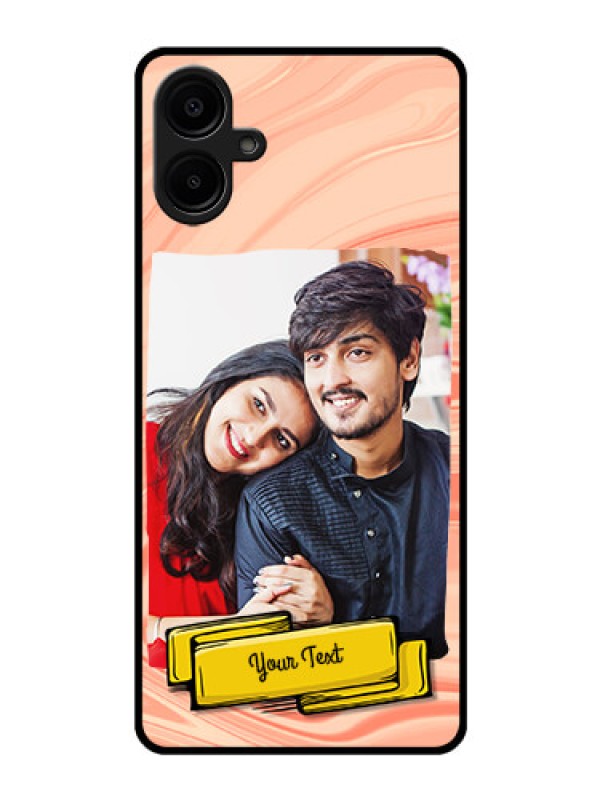 Custom Galaxy M06 Custom Glass Phone Case - Marble Texture Design