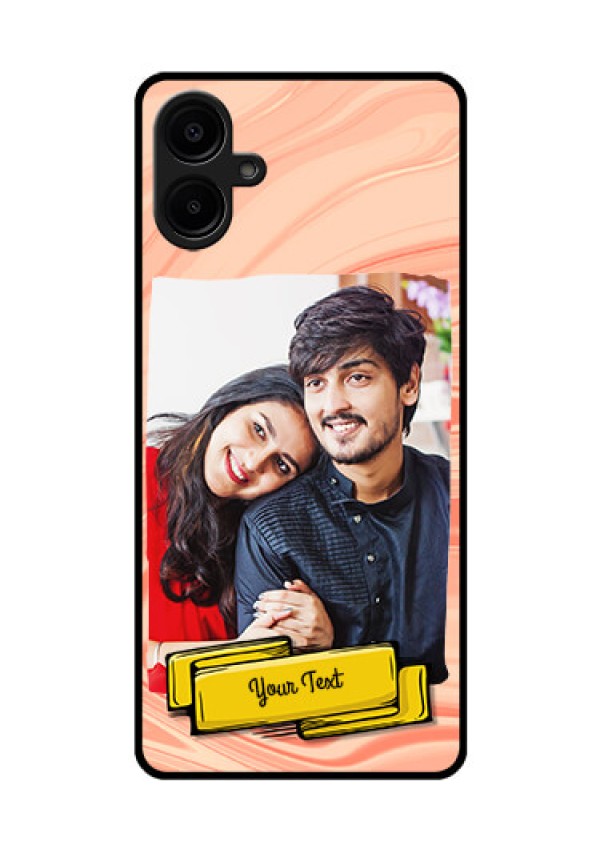 Galaxy M06 Custom Glass Phone Case - Marble Texture Design