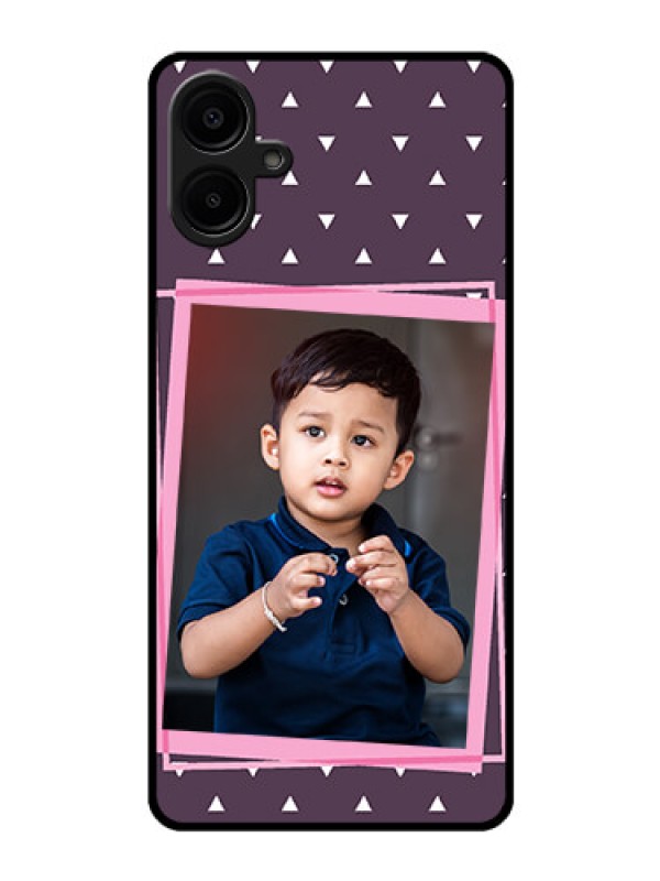 Custom Galaxy M06 Custom Glass Phone Case - Triangle Pattern Dotted Design