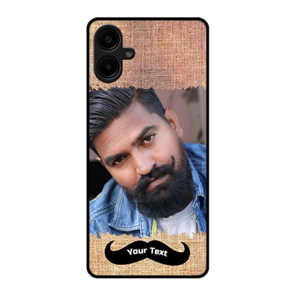 Galaxy M06 Custom Glass Phone Case - With Texture Design