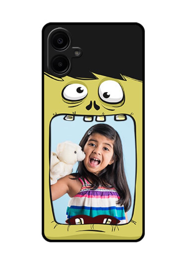 Galaxy M06 Custom Glass Phone Case - Cartoon Monster Back Case Design