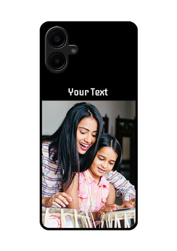 Galaxy M06 Custom Glass Phone Case - Photo With Name Design