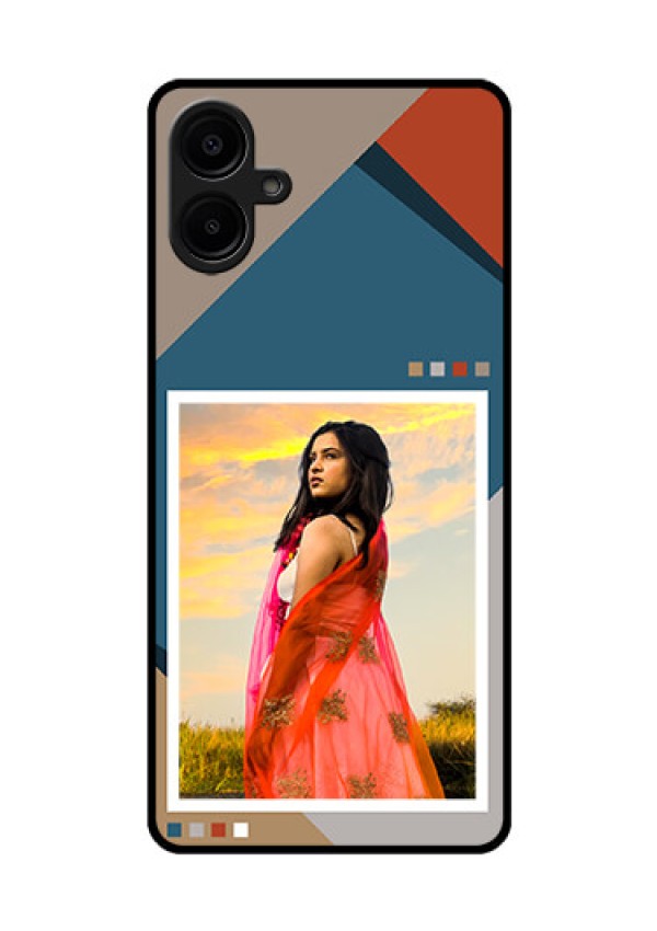 Galaxy M06 Custom Glass Phone Case - Retro Color Pallet Design