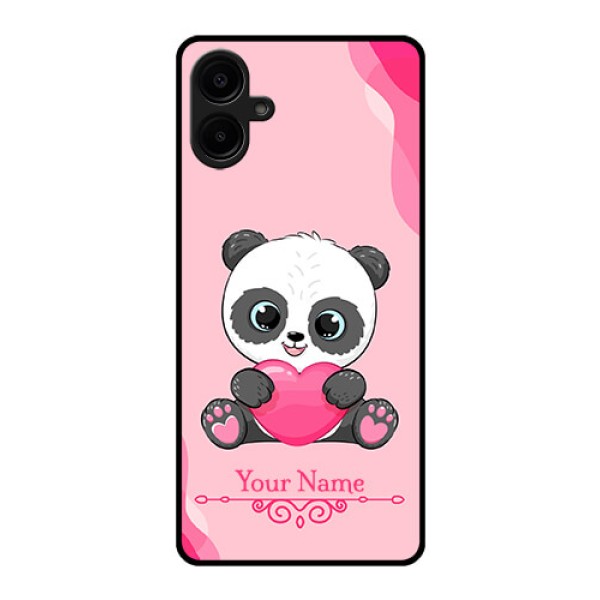 Galaxy M06 Custom Glass Phone Case - Cute Panda Design