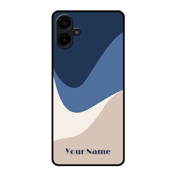 Galaxy M06 Custom Glass Phone Case - Abstract Drip Art Design
