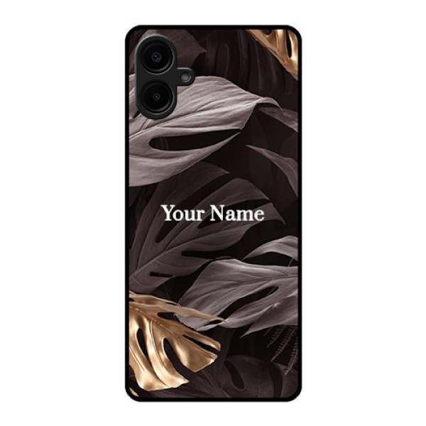 Galaxy M06 Custom Glass Phone Case - Wild Leaves Digital Paint Design Galaxy M06 Custom Glass Phone Case - Wild Leaves Digital Paint Design
