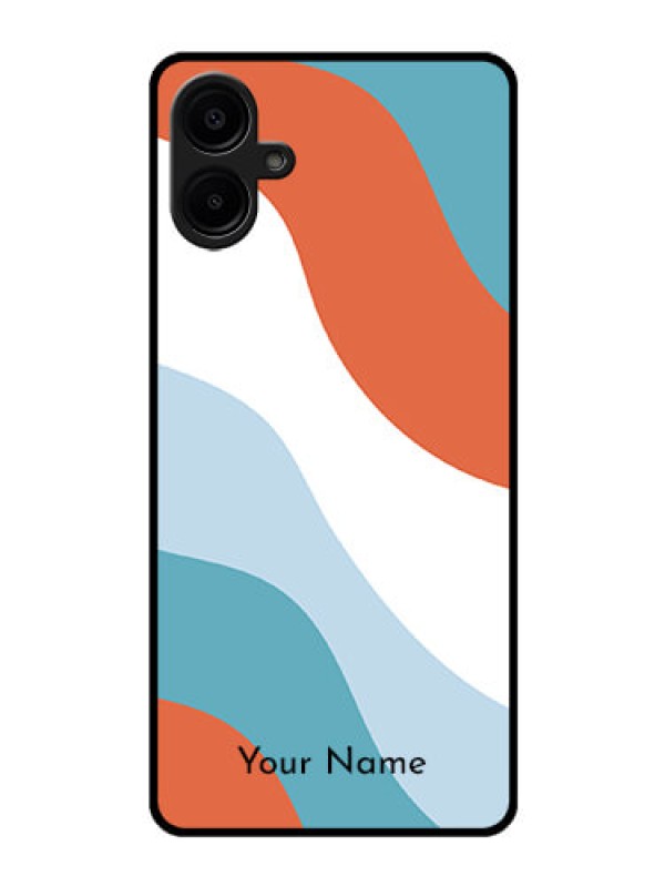 Custom Galaxy M06 Custom Glass Phone Case - Coloured Waves Design
