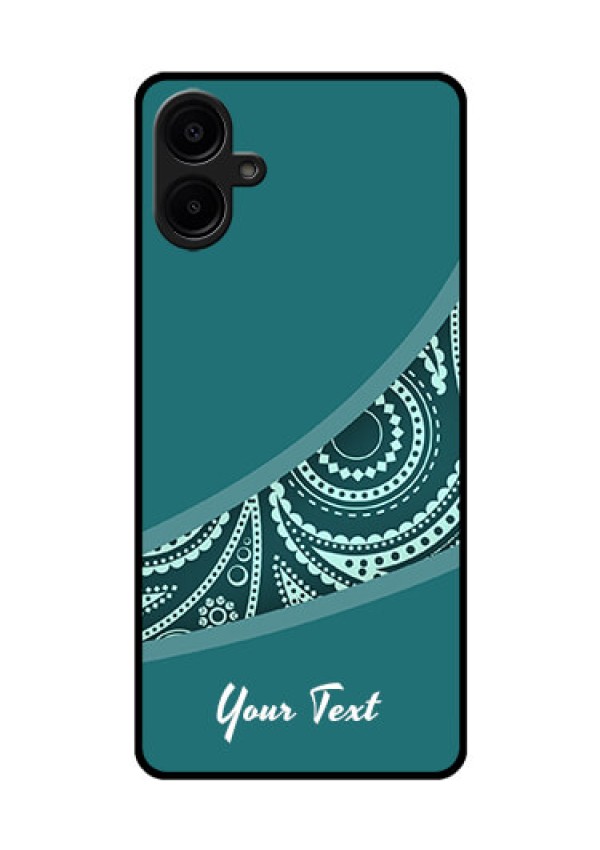 Galaxy M06 Custom Glass Phone Case - Semi Visible Floral Design