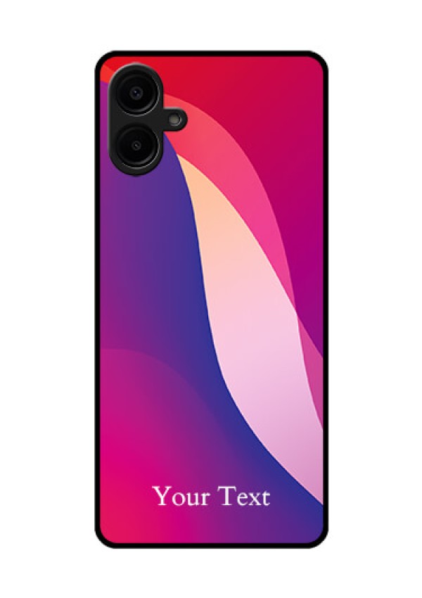 Galaxy M06 Custom Glass Phone Case - Digital Abstract Overlap Design