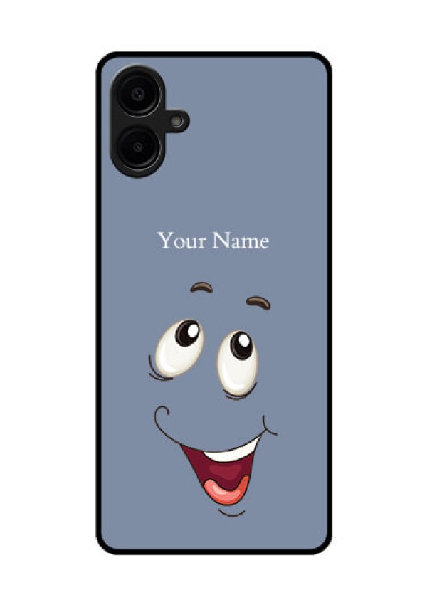 Galaxy M06 Custom Glass Phone Case - Laughing Cartoon Face Design