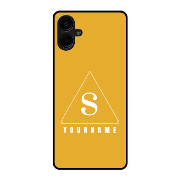 Galaxy M06 Custom Glass Phone Case - Simple Triangle Design