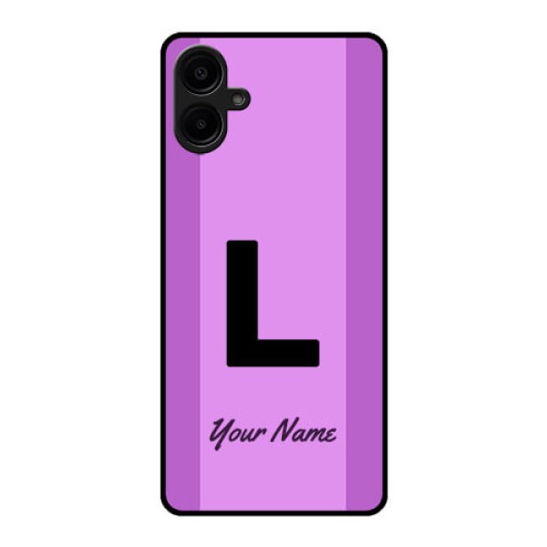 Galaxy M06 Custom Glass Phone Case - Tricolor Custom Text Design