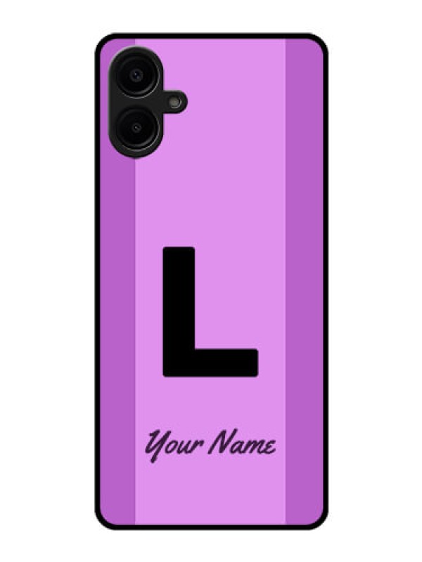 Custom Galaxy M06 Custom Glass Phone Case - Tricolor Custom Text Design