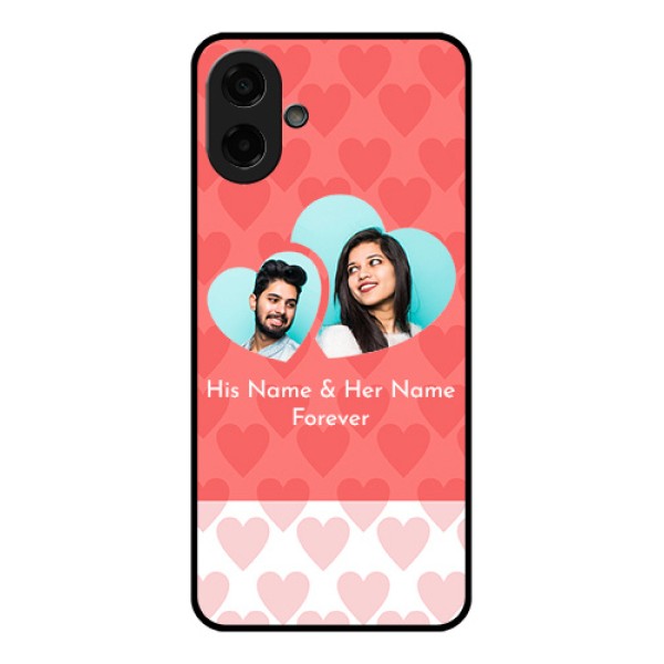 Samsung Galaxy M07 Custom Glass Phone Case - Couple Pic Upload Design Samsung Galaxy M07 Custom Glass Phone Case - Couple Pic Upload Design