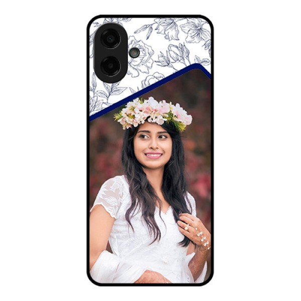 Samsung Galaxy M07 Custom Glass Phone Case - Classy Floral Design Samsung Galaxy M07 Custom Glass Phone Case - Classy Floral Design